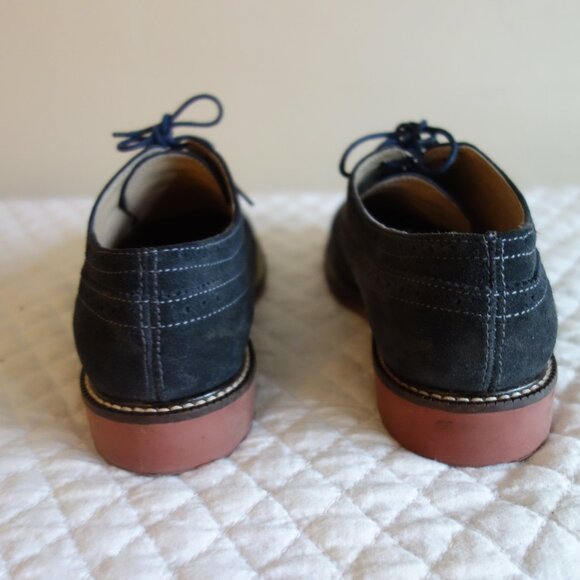 J CREW CREWCUTS Navy Blue Suede Oxford Shoes – Boys Sz 3 - Picture 4 of 8
